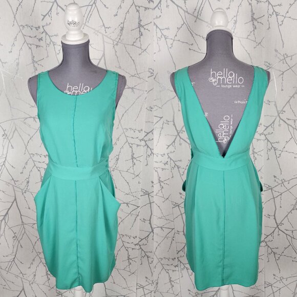 Wilfred Mint Green Deep V-Back Sheath Dress w/ Pockets - Picture 1 of 3